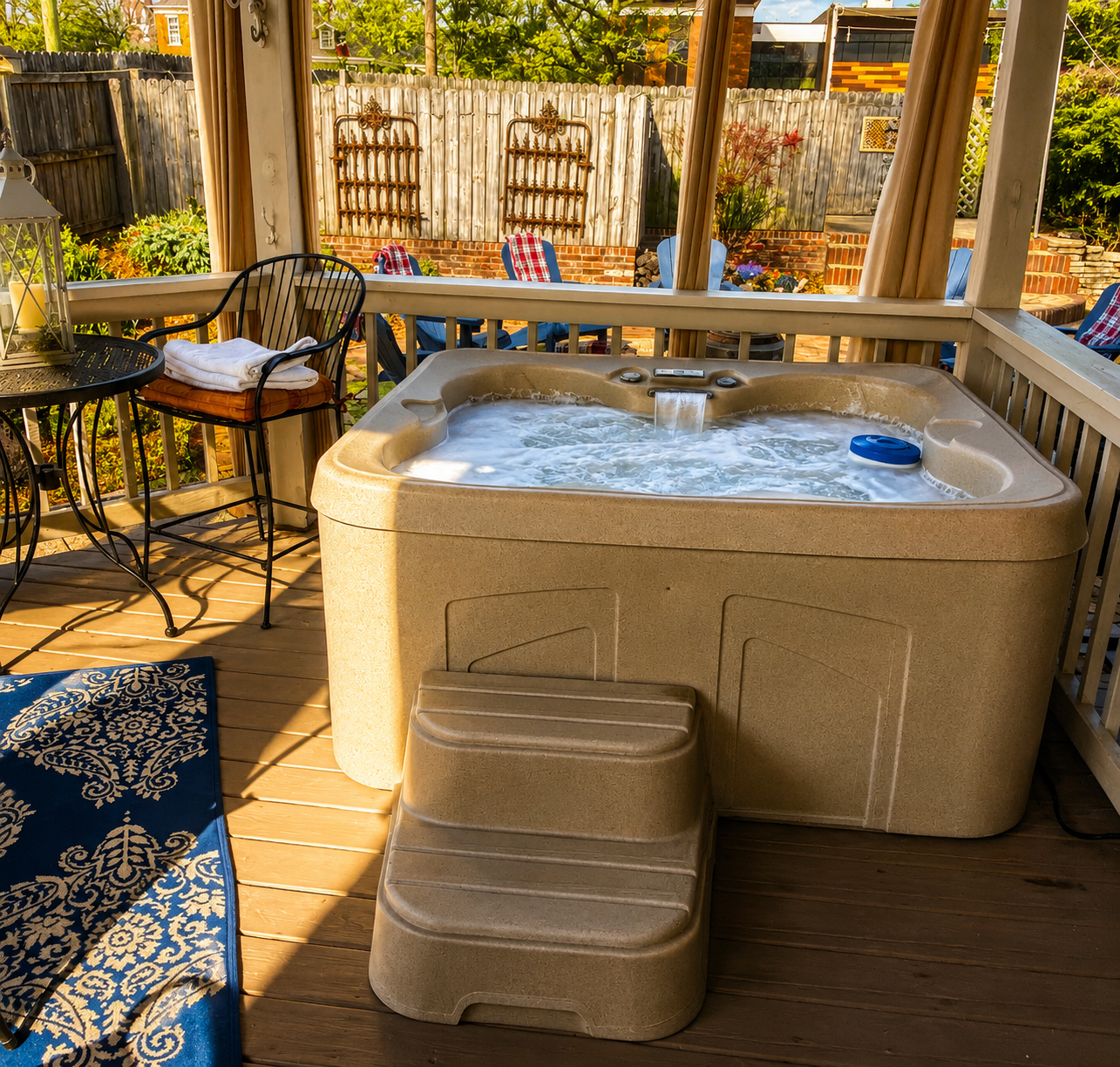 Hot tub at Third Street Retreat